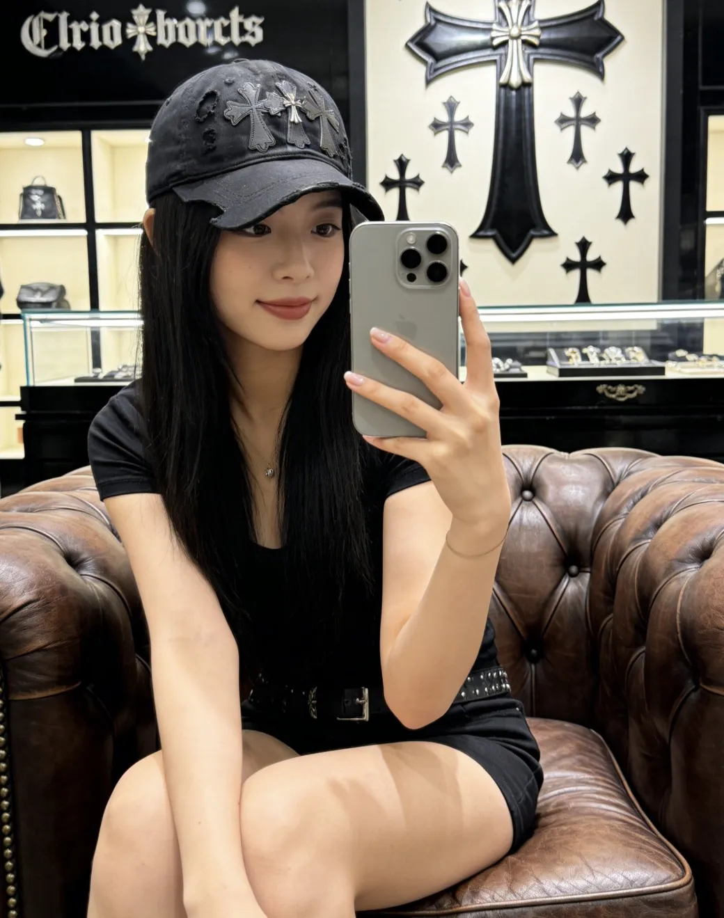Crow heart distressed spring and summer baseball cap